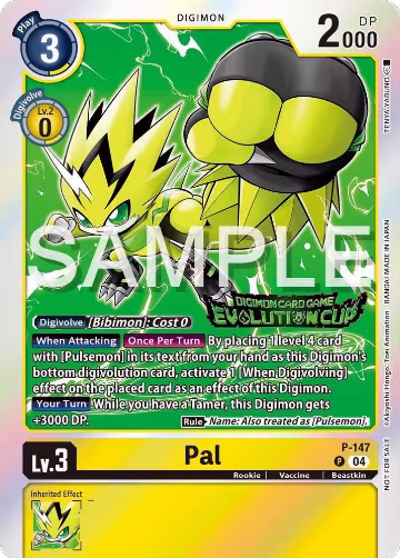 Pal - P-147 (2024 Evolution Cup) (P-147 P), Digimon Promotion Cards — Digimon card price