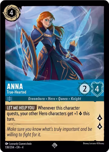 Anna - True-Hearted (138/204), Ursula's Return — Lorcana card price