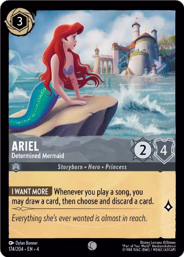 Ariel - Determined Mermaid (174/204), Ursula's Return — Lorcana card price