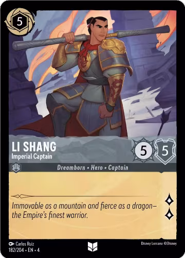 Li Shang - Imperial Captain (182/204), Ursula's Return — Lorcana card price