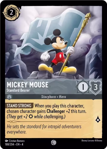 Mickey Mouse - Standard Bearer (188/204), Ursula's Return — Lorcana card price