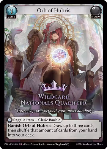 Orb of Hubris (046), Promotional Cards — Grand Archive card price