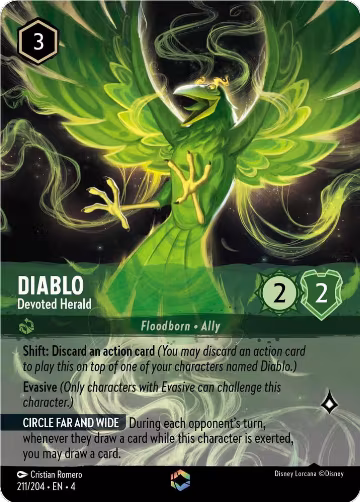 Diablo - Devoted Herald (Enchanted) (211/204), Ursula's Return — Lorcana card price