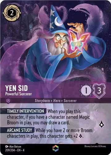 Yen Sid - Powerful Sorcerer (Enchanted) (209/204), Ursula's Return — Lorcana card price