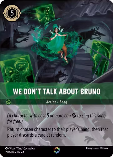 We Don't Talk About Bruno (Enchanted) (213/204), Ursula's Return — Lorcana card price