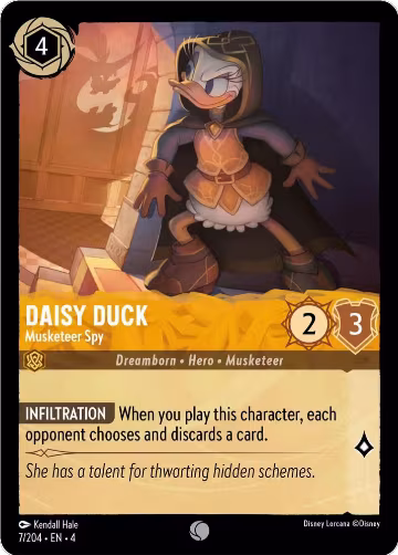 Daisy Duck - Musketeer Spy (7/204), Ursula's Return — Lorcana card price