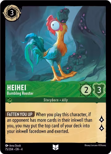 Heihei - Bumbling Rooster (75/204), Ursula's Return — Lorcana card price