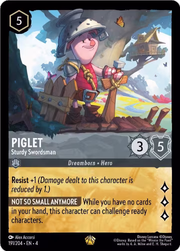 Piglet - Sturdy Swordsman (191/204), Ursula's Return — Lorcana card price
