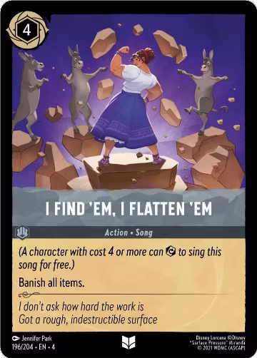 I Find 'Em, I Flatten 'Em (196/204), Ursula's Return — Lorcana card price