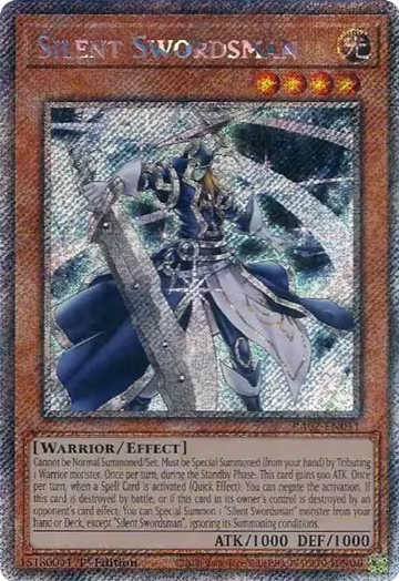 Silent Swordsman (Platinum Secret Rare) (RA02-EN011), 25th Anniversary Rarity Collection II — Yu-Gi-Oh! card price