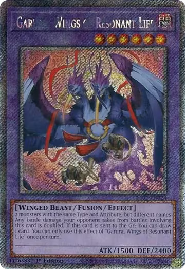Garura, Wings of Resonant Life (Platinum Secret Rare) (RA02-EN024), 25th Anniversary Rarity Collection II — Yu-Gi-Oh! card price