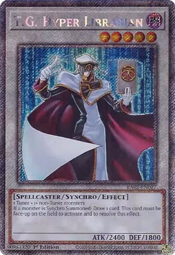 T.G. Hyper Librarian (Platinum Secret Rare) (RA02-EN027), 25th Anniversary Rarity Collection II — Yu-Gi-Oh! card price