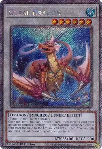 Coral Dragon (Platinum Secret Rare) (RA02-EN031), 25th Anniversary Rarity Collection II — Yu-Gi-Oh! card price
