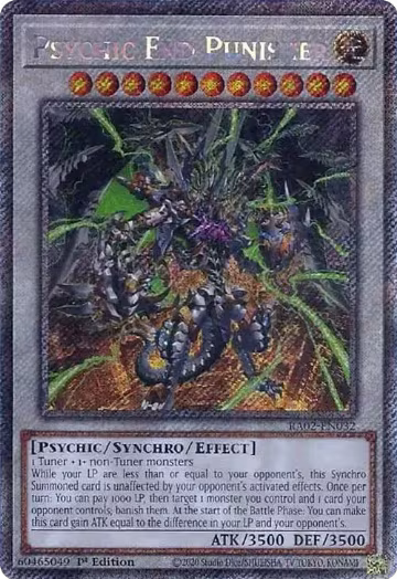 Psychic End Punisher (Platinum Secret Rare) (RA02-EN032), 25th Anniversary Rarity Collection II — Yu-Gi-Oh! card price