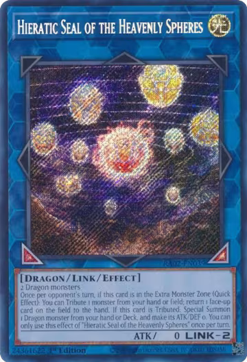 Hieratic Seal of the Heavenly Spheres (Secret Rare) (RA02-EN039), 25th Anniversary Rarity Collection II — Yu-Gi-Oh! card price