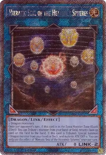 Hieratic Seal of the Heavenly Spheres (Platinum Secret Rare) (RA02-EN039), 25th Anniversary Rarity Collection II — Yu-Gi-Oh! card price