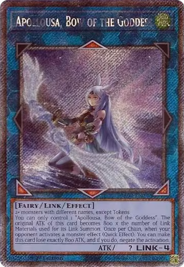 Apollousa, Bow of the Goddess (Alternate Art) (Platinum Secret Rare) (RA02-EN040), 25th Anniversary Rarity Collection II — Yu-Gi-Oh! card price