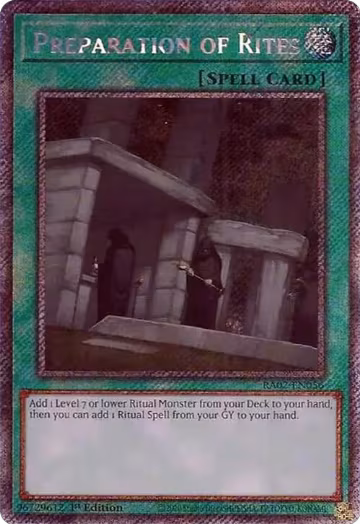 Preparation of Rites (Platinum Secret Rare) (RA02-EN056), 25th Anniversary Rarity Collection II — Yu-Gi-Oh! card price