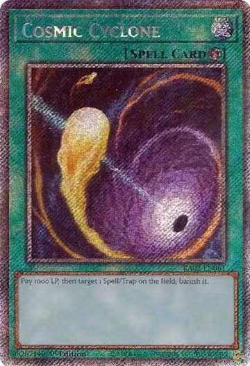 Cosmic Cyclone (Platinum Secret Rare) (RA02-EN061), 25th Anniversary Rarity Collection II — Yu-Gi-Oh! card price