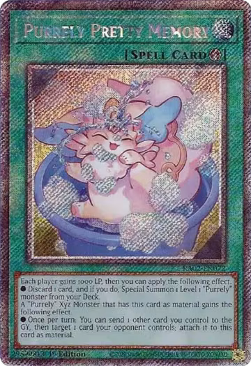 Purrely Pretty Memory (Platinum Secret Rare) (RA02-EN072), 25th Anniversary Rarity Collection II — Yu-Gi-Oh! card price