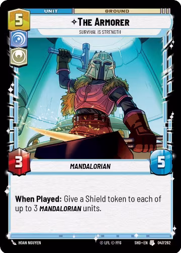 The Armorer - Survival Is Strength (047/262), Shadows of the Galaxy — Star Wars card price