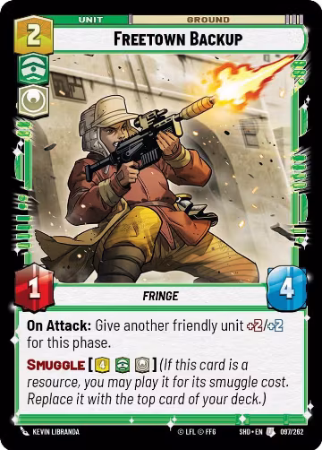 Freetown Backup (097/262), Shadows of the Galaxy — Star Wars card price