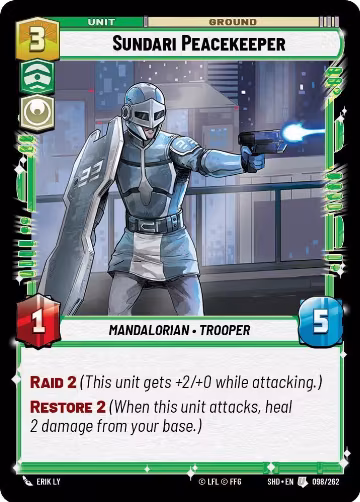 Sundari Peacekeeper (098/262), Shadows of the Galaxy — Star Wars card price