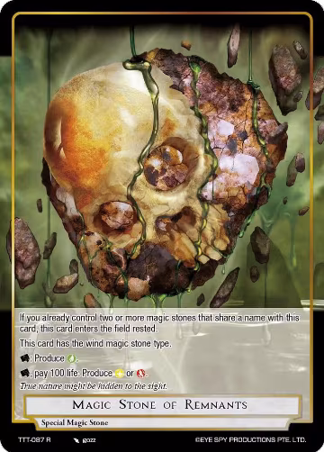Magic Stone of Remnants (TTT-087 R), Thoth of the Trinity — Force of Will card price