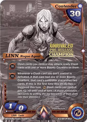 LINN, Rogue Agent (Pre-Release Champion) (AC3-083), Unrivaled — Alpha Clash card price