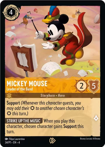 Mickey Mouse - Leader of the Band (34), Disney Lorcana Promo Cards — Lorcana card price
