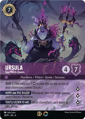 Ursula - Sea Witch Queen (Store Championship) (38), Disney Lorcana Promo Cards — Lorcana card price