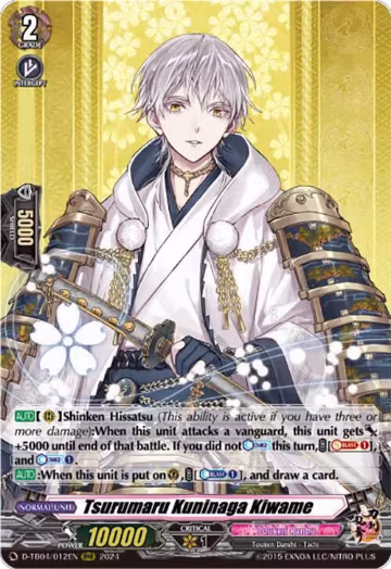 Tsurumaru Kuninaga Kiwame (D-TB04/012EN), D-TB04: Touken Ranbu ONLINE 2023 — Vanguard card price