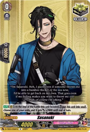 Sasanuki (D-TB04/058EN), D-TB04: Touken Ranbu ONLINE 2023 — Vanguard card price
