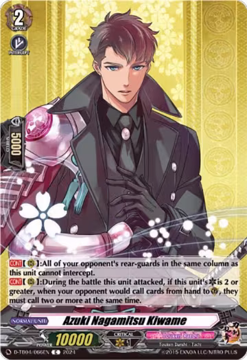 Azuki Nagamitsu Kiwame (D-TB04/066EN), D-TB04: Touken Ranbu ONLINE 2023 — Vanguard card price