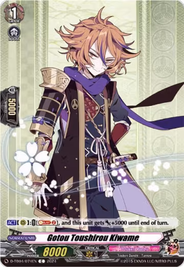Gotou Toushirou Kiwame (D-TB04/074EN), D-TB04: Touken Ranbu ONLINE 2023 — Vanguard card price