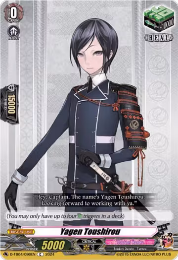 Yagen Toushirou (D-TB04/090EN), D-TB04: Touken Ranbu ONLINE 2023 — Vanguard card price