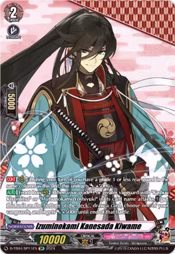 Izuminokami Kanesada Kiwame (SP) (D-TB04/SP11EN), D-TB04: Touken Ranbu ONLINE 2023 — Vanguard card price