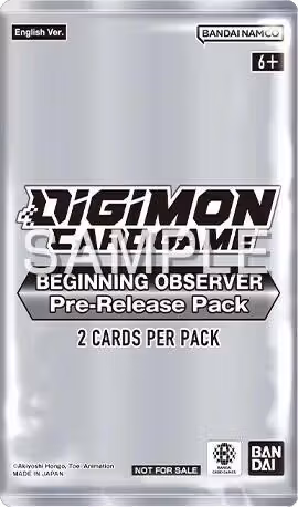 Beginning Observer Pre-Release Pack, Beginning Observer Pre-Release Cards — Digimon sealed product price