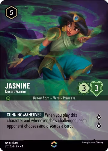 Jasmine - Desert Warrior (Enchanted) (212/204) — card price