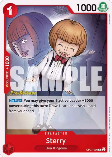 Sterry (OP07-006), 500 Years in the Future Pre-Release Cards — One Piece card price