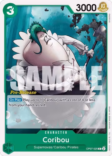 Coribou (OP07-025), 500 Years in the Future Pre-Release Cards — One Piece card price