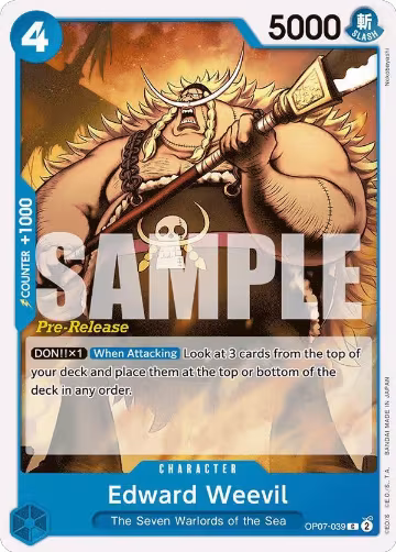 Edward Weevil (OP07-039), 500 Years in the Future Pre-Release Cards — One Piece card price