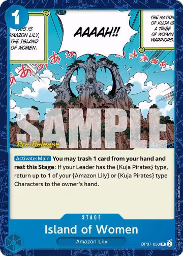 Island of Women (OP07-058), 500 Years in the Future Pre-Release Cards — One Piece card price