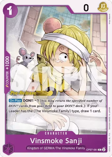 Vinsmoke Sanji (OP07-061), 500 Years in the Future Pre-Release Cards — One Piece card price