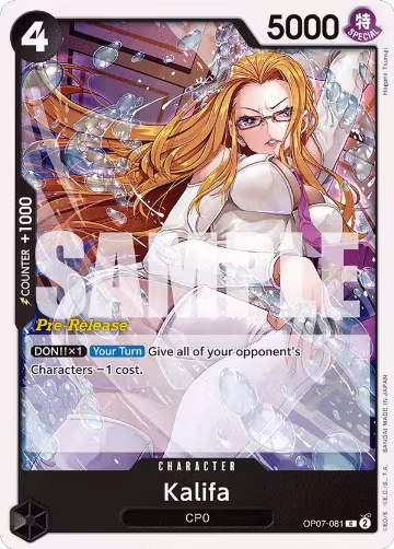 Kalifa (OP07-081), 500 Years in the Future Pre-Release Cards — One Piece card price