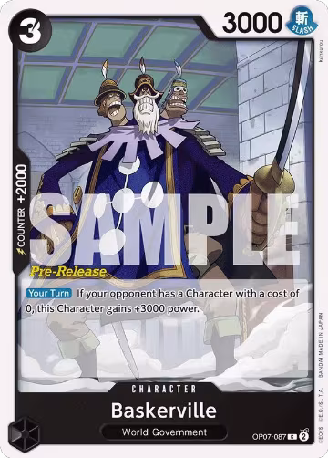 Baskerville (OP07-087), 500 Years in the Future Pre-Release Cards — One Piece card price