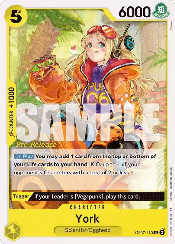 York (OP07-110), 500 Years in the Future Pre-Release Cards — One Piece card price