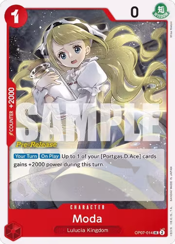 Moda (OP07-014), 500 Years in the Future Pre-Release Cards — One Piece card price
