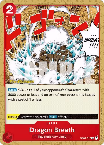 Dragon Breath (OP07-017), 500 Years in the Future Pre-Release Cards — One Piece card price