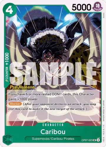 Caribou (OP07-023), 500 Years in the Future Pre-Release Cards — One Piece card price